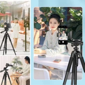 MERGEN STORE Telefon ve Fotoğraf Makinası Takılabilen Bluetooth Kumandalı 146 cm Tripod - 4