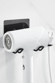 MERGEN STORE Fön Makine Askısı Siyah Yapışkanlı Fön Makine Tutucu - 7