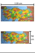 MERGEN STORE Renkli Türkiye Haritası Manyetik Yapıştırıcı Gerektirmeyen Duvar Stickerı 118 CM * 56 CM - 8