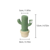 MERGEN STORE Mini Kaktüs Dekoratifli Pilli Led Masa Gece Lambası Aydınlatma - 2