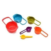 MERGEN STORE Pratik Ölçü Kaşığı Kabı 5li Şeker Baharat Sıvı Ölçer Aparat - 7