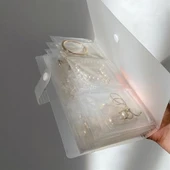 MERGEN STORE Albüm Şeklinde Aksesuar, Takı Saklama Poşetleri Kolye, Küpe, Bileklik Organizeri - 2