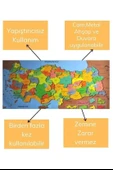 MERGEN STORE Renkli Türkiye Haritası Manyetik Yapıştırıcı Gerektirmeyen Duvar Stickerı 118 CM * 56 CM - 7