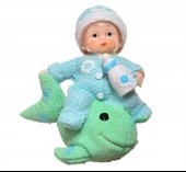 MERGEN STORE Decotown Hediyelik Sevimli Mavi Bebek Biblo Polyester Süs Eşyası - 3