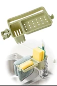 MERGEN STORE Musluğa Takılan Sünger Havlu Askılı Sabun Hazneli mutfak Banyo Lavabo Düzenleyici Organizer - 8