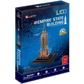 Cubic Fun 3D 38 Parça Puzzle Empire State Binası ABD Led Işıklı - 4