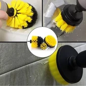 MERGEN STORE 3lü Matkap Ucu Banyo Küvet Duşakabin Araba Tekerliği Koltuk Yıkama Temizleme Fırçası Seti thumbnail 3