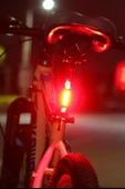 MERGEN STORE Usb Şarj Edilebilir Parlak Bisiklet Led Lamba Su Geçirmez Güvenlik Uyarı Arka Lamba Işığı thumbnail 8