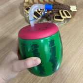 MERGEN STORE Karpuz Model Kendiliğinden Pipetli 900 ml Suluk, Matara - 3