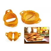 MERGEN STORE 3lü Çiğ börek kurabiye Hamur İşi Ravioli Kesme Kalıbı Aparatı - 2