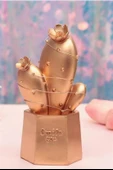 MERGEN STORE Led Işıklı Sevimli Kaktüs Dekoratif Masa Lambası Mini Biblo Gece Lambası Gold - 6