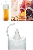 MERGEN STORE Şeffaf Kapaklı Sızdırmaz Yağlık Sosluk Şişesi Plastik Yağdanlık 400 ml AP-9028 - 7