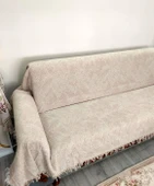 Pamuklu Kaymaz Alaca Maxi Boy (170x320) Kolları Kapatan Koltuk Örtüsü - 3