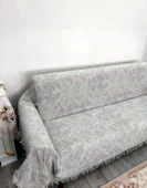 Pamuklu Kaymaz Alaca Maxi Boy (170x320) Kolları Kapatan Koltuk Örtüsü - 7