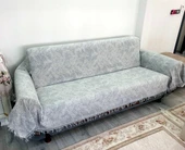 Pamuklu Kaymaz Alaca Maxi Boy (170x320) Kolları Kapatan Koltuk Örtüsü - 6