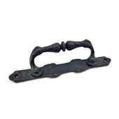 Antika Tarz Dekoratif Pirinç Dar Yan Çekme Kapı Kolu - 225x37 mm, Oksit - 1