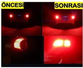 2 Adet 144 Led Kırmızı Renk 1016 Çift Duy Stop Ampulü thumbnail 5