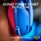 Logitech 981-001062 G435 Blue-Raspberry Mikrofonlu LightSpeed Kablosuz Gaming (Oyuncu) Kulaklık - 5