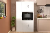 Anton 5 Kapaklı Fırı Bölmeli Çok Amaçlı Dolap - Beyaz - 3