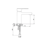 Sardıcı Equus Serisi Krom Kaplama Pirinç Dökümü Çift Su Girişli Lavabo Bataryası thumbnail 5