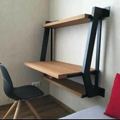 KUZELA  Metal Ahşap Duvar Çalışma Masası. - 1