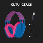 Logitech 981-001062 G435 Blue-Raspberry Mikrofonlu LightSpeed Kablosuz Gaming (Oyuncu) Kulaklık - 9
