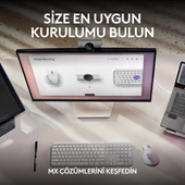Logitech Mx Brio Ultra Hd 4K Gizlilik Kapaklı ve Mikrofonlu Yayın Web Kamerası, Açık Gri - 9