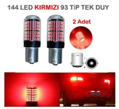 2 Adet 144 Led Kırmızı Renk 93 Tip Tek Duy Stop Ampulü - 1