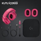 Logitech G PRO X 2 LIGHTSPEED Kablosuz DTS:X Headphone 2.0 - 7.1 Surround Ses Oyun Kulaklığı - Pembe - 9