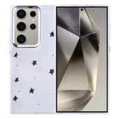 Galaxy S24 Ultra Kılıf Airbag Tasarımlı Simli Şeffaf Zore Kutup Kapak - 3