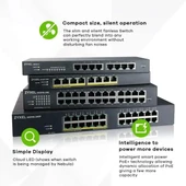 ZYXEL 24 Bağlantı Noktalı Gigabit Ethernet Akıllı Switch GS1900-24 - 7