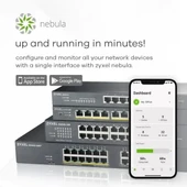 ZYXEL 24 Bağlantı Noktalı Gigabit Ethernet Akıllı Switch GS1900-24 - 9
