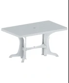 Omnipazar SY-2580 Beyaz Plastik Dikdörtgen Kapalı Masa 80x140 cm - 1