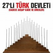 27'li Türk Devletleri Ahşap Kaide+Direkleri - 1