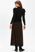 Salopet Pazen Uzun Sonbahar ve Kışlık Etek Çıtır Desen Siyah Syh L Siyah - 2
