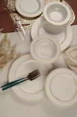 Porser Altın File Yemek Takımı 6 Kişilik 18 Parça BNS18YTPRS1084 - 2
