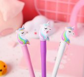 Işıklı Unicorn Jel Mürekkep Kalem Sevgiliye Hediye - 2