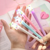 Işıklı Unicorn Jel Mürekkep Kalem Hediyelik - 1