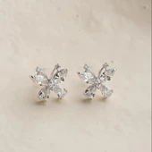 Vaoov 925 Ayar Gümüş Taşlı Kelebek Küpe thumbnail 5