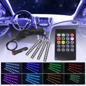 Fiat 124 Araç İçi Ayak Altı Led Sese Duyarlı RGB 12 Led Kumandalı - 3