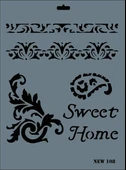 Rich New Seri N-108 Stencil 35x25 cm - 1