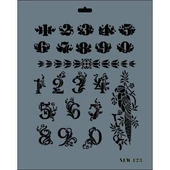 Rich New Seri N-123 Stencil 35x25 cm - 1