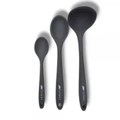 3'lü silikon set 1 kepçe 1 kaşık (27.5cm) 1 kaşık (20 cm)GRİ - 1