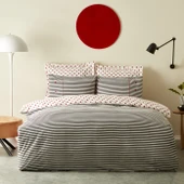 Karaca Home Polka %100 Pamuk Çift Taraflı Çift Kişilik Nevresim Takımı Siyah - 2