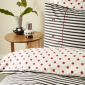 Karaca Home Polka %100 Pamuk Çift Taraflı Çift Kişilik Nevresim Takımı Siyah - 4