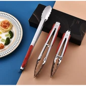 2 Li Set Metal Mangal Maşası Slikon Saplı - 1