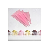 Silikon Yıkanabilir Şanti-krema Sıkma Torbası Bir Adet 35 Cm-pembe - 1
