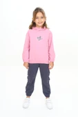 Toontoy Kız Çocuk Trend Of Fashıon Baskılı Kapüşonlu Eşofman Takım - 9