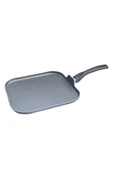 Kare Krep Tavası 28 Cm Gri - İç Dış Granit Omlet Akıtma Tava - 2