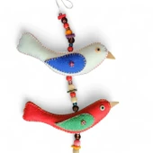 Bereket Kuşları Beyaz Mavi Kanat Kırmızı Yeşil thumbnail 2